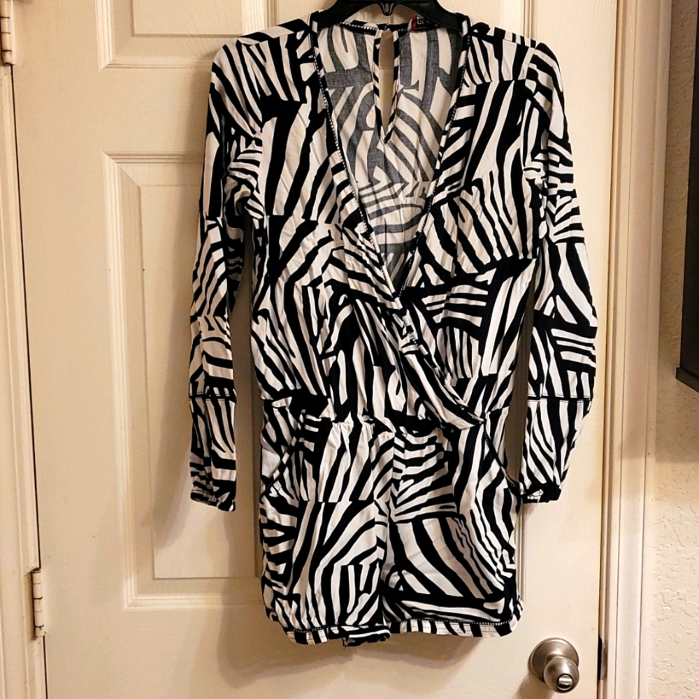 Black and white romper